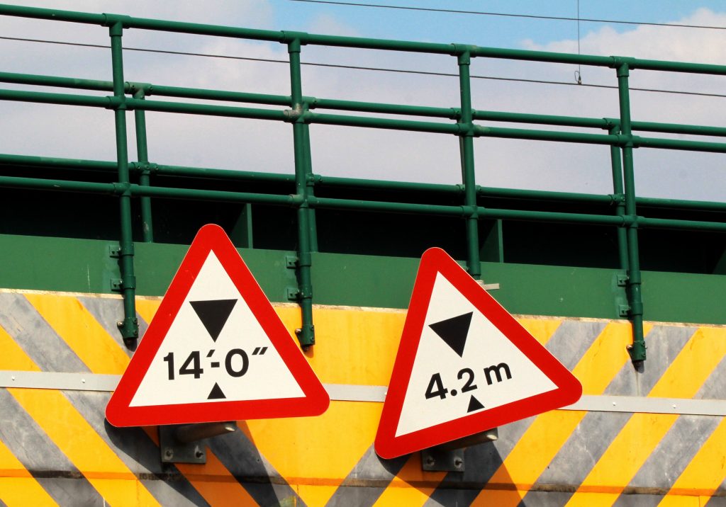 Bridge height signs