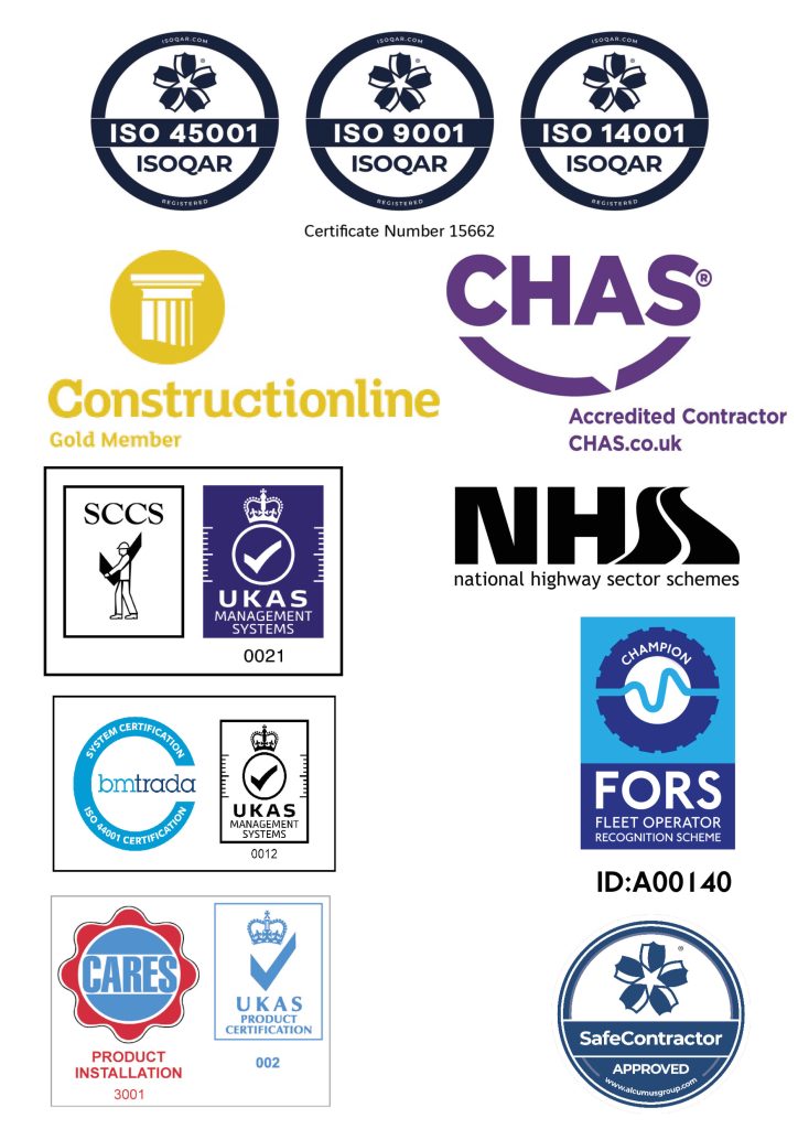 Freyssinet accreditation logos